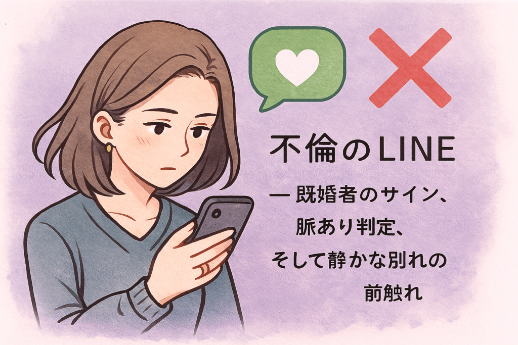 不倫のLINE――既婚者のサイン、脈あり判定、そして静かな別れの前触れ